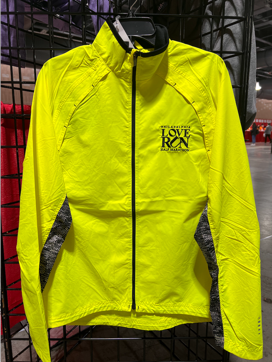 Love Run Lightweight Full Zip Windbreaker - Safety Yellow
