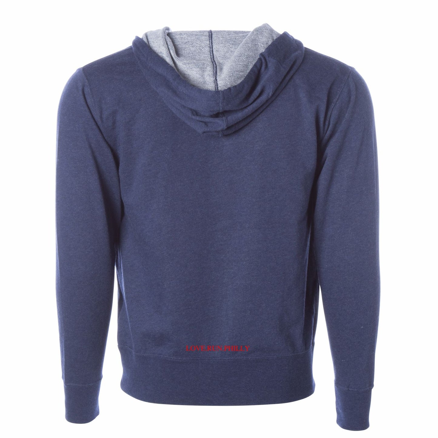 Adult French Terry Zip Hoody -Navy Heather- Embroidery